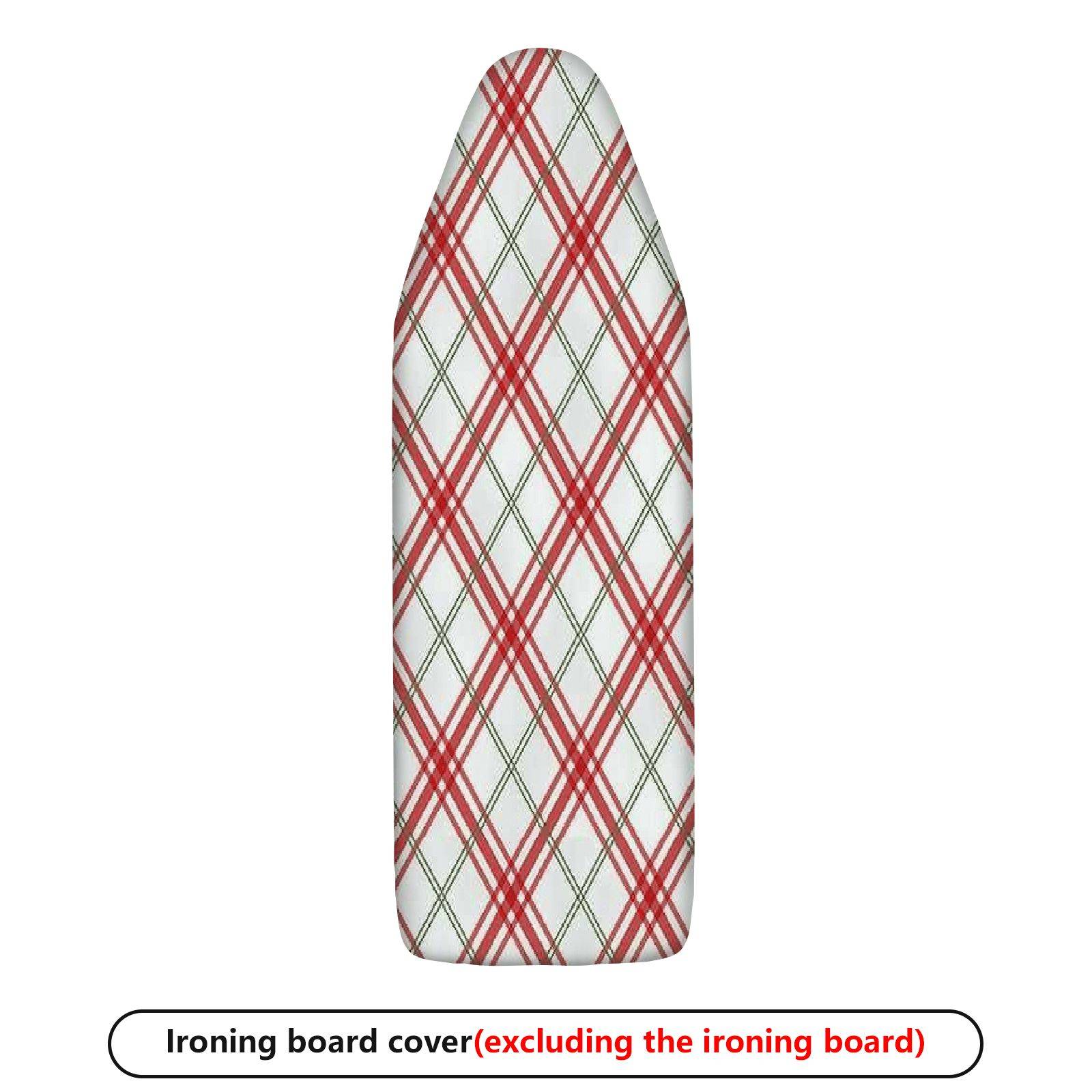 1-Piece Plaid Check Red  Ironing Board Cover, Universal Size, Without Board