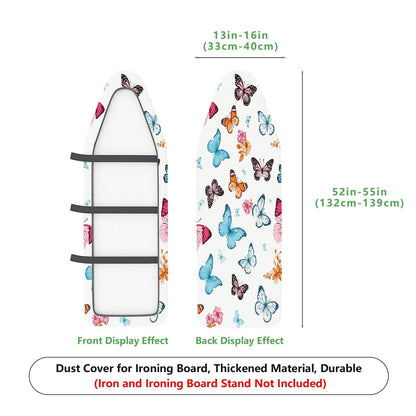 1-Piece Butterfly Floral Colorful  Ironing Board Cover, Universal Size, Without Board