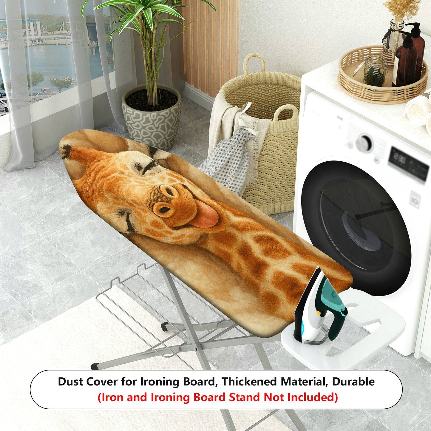 1-Piece Giraffe  Fun  Ironing Board Cover, Universal Size, Without Board