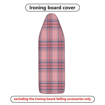 1-Piece Pink Plaid Checkered  Ironing Board Cover, Universal Size, Without Board