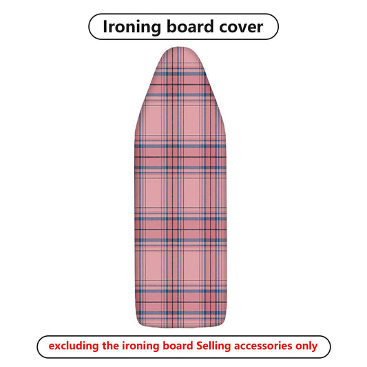 1-Piece Pink Plaid Checkered  Ironing Board Cover, Universal Size, Without Board