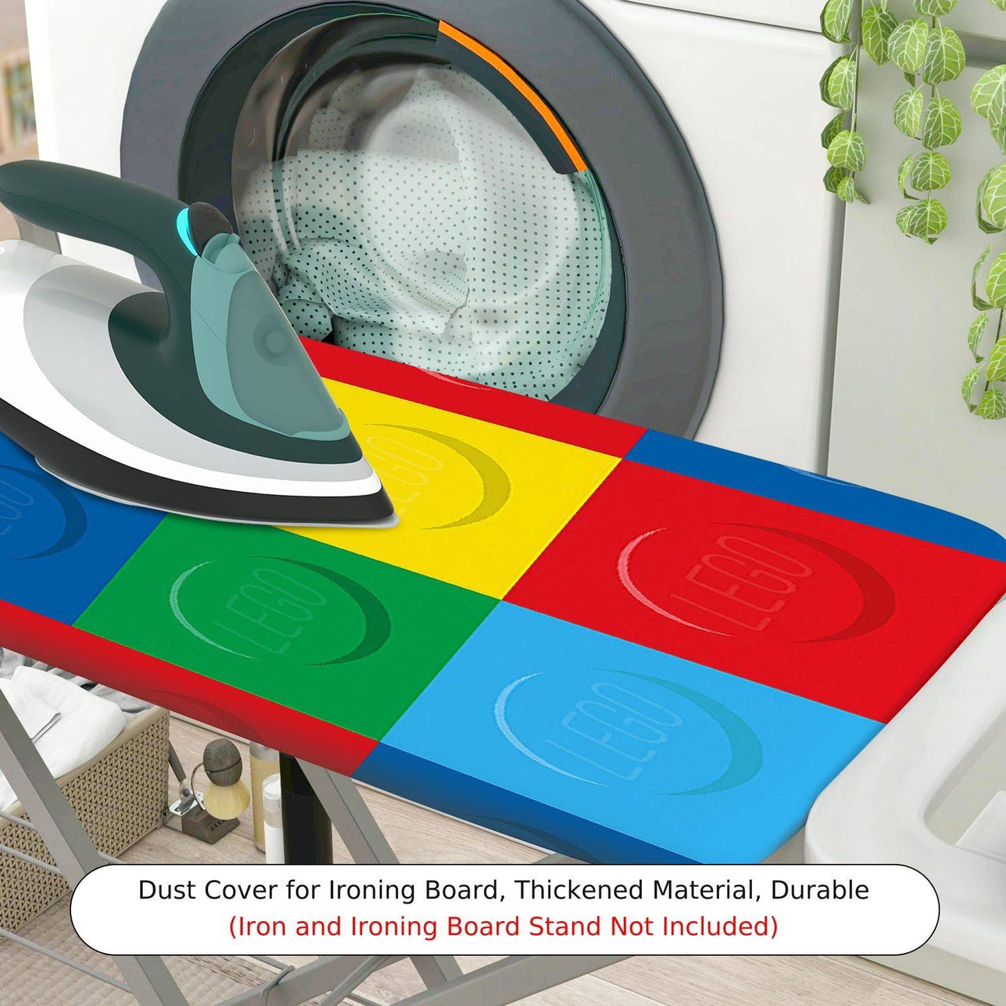 1-Piece Colorful Block Pattern Creative Fun  Ironing Board Cover, Universal Size, Without Board
