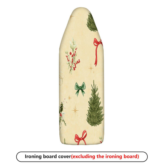 1-Piece Christmas Tree Holly Ribbon  Ironing Board Cover, Universal Size, Without Board