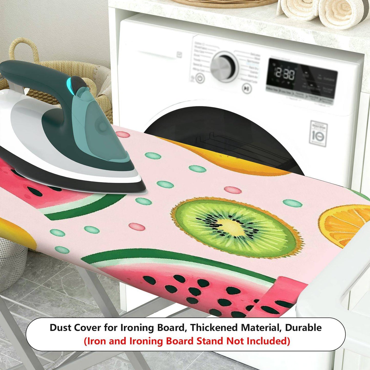 1-Piece Fruit Watermelon Kiwi Pear  Ironing Board Cover, Universal Size, Without Board