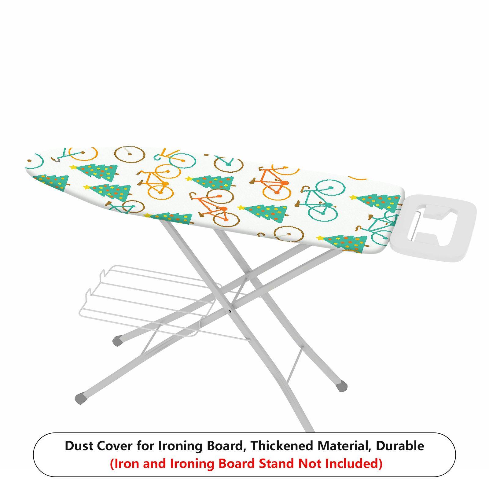 1-Piece Christmas Bicycle Forest  Ironing Board Cover, Universal Size, Without Board