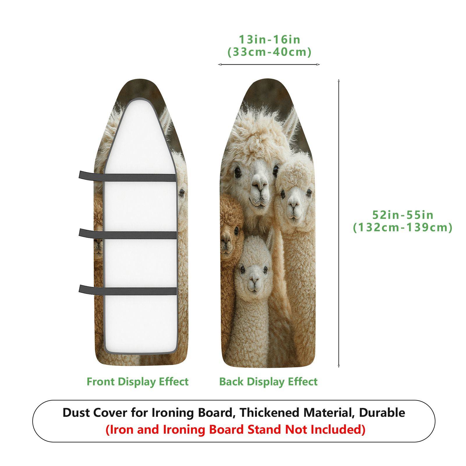 1-Piece Animal Print Cute Alpaca Family  Ironing Board Cover, Universal Size, Without Board