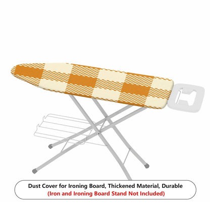 1-Piece Plaid Checkered Pattern Brown  Ironing Board Cover, Universal Size, Without Board