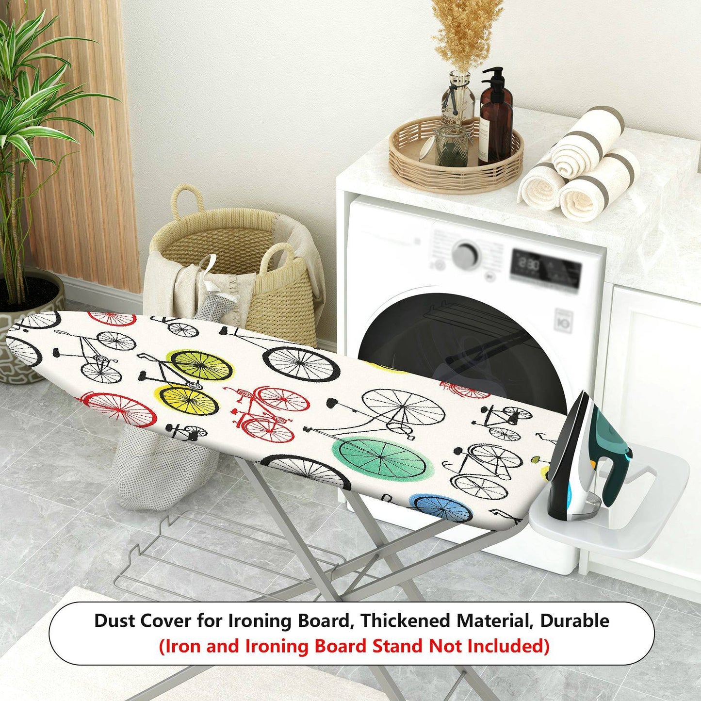 1-Piece Bicycle Colorful Pattern Fun  Ironing Board Cover, Universal Size, Without Board