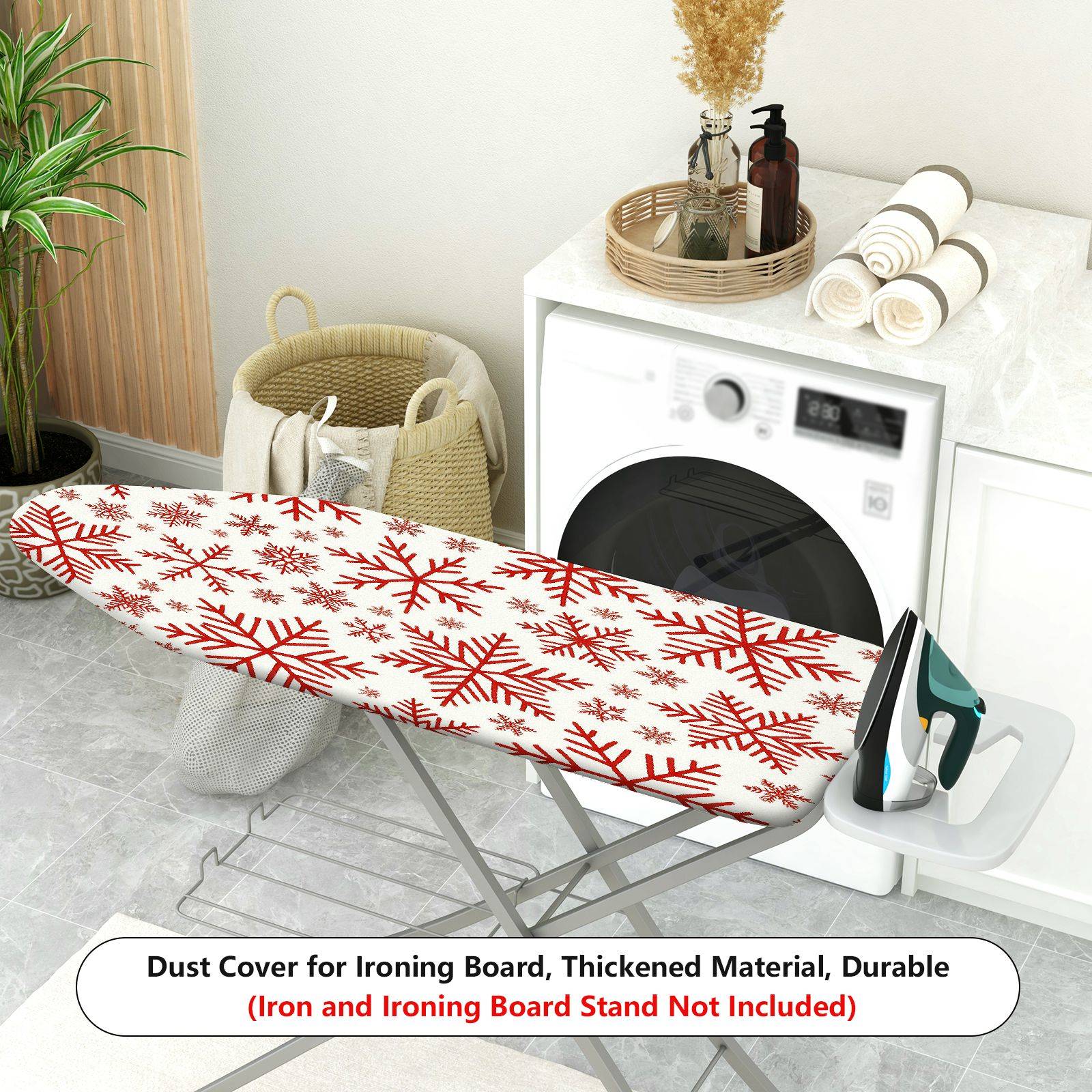 1-Piece Snowflake Christmas Festive  Ironing Board Cover, Universal Size, Without Board