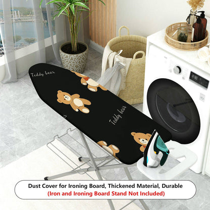 1-Piece Teddy Bear Black Cute  Ironing Board Cover, Universal Size, Without Board