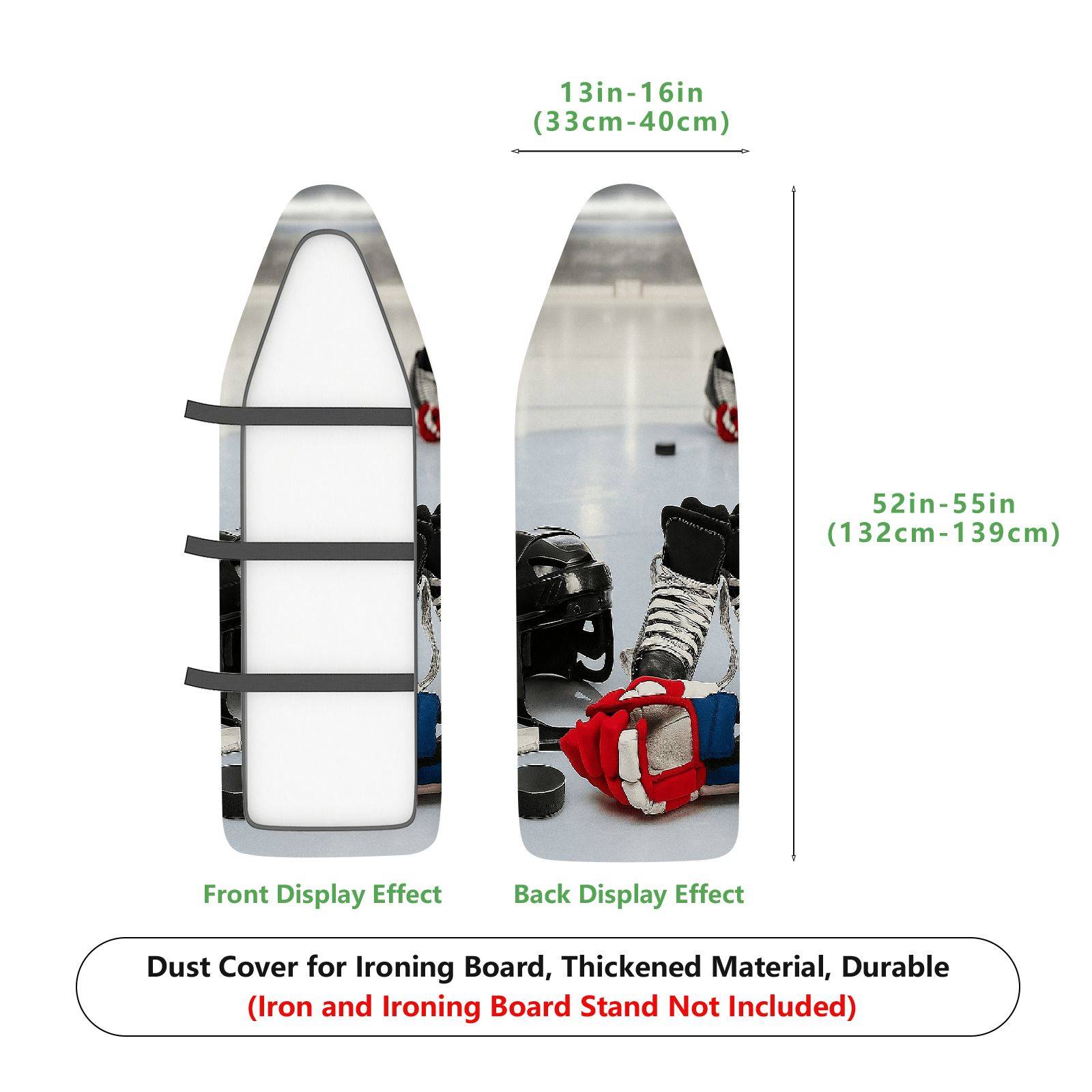 1-Piece Hockey Pattern Sports Equipment Fun  Ironing Board Cover, Universal Size, Without Board