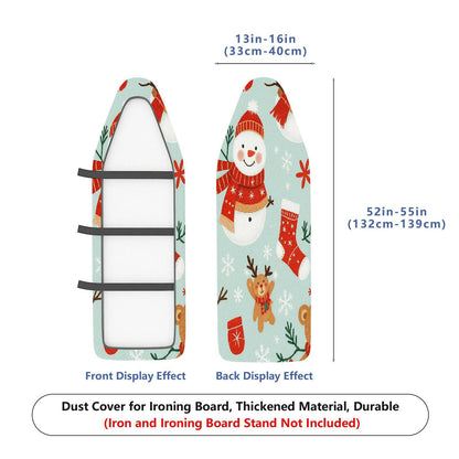 1-Piece Christmas Snowman Reindeer Santa  Ironing Board Cover, Universal Size, Without Board