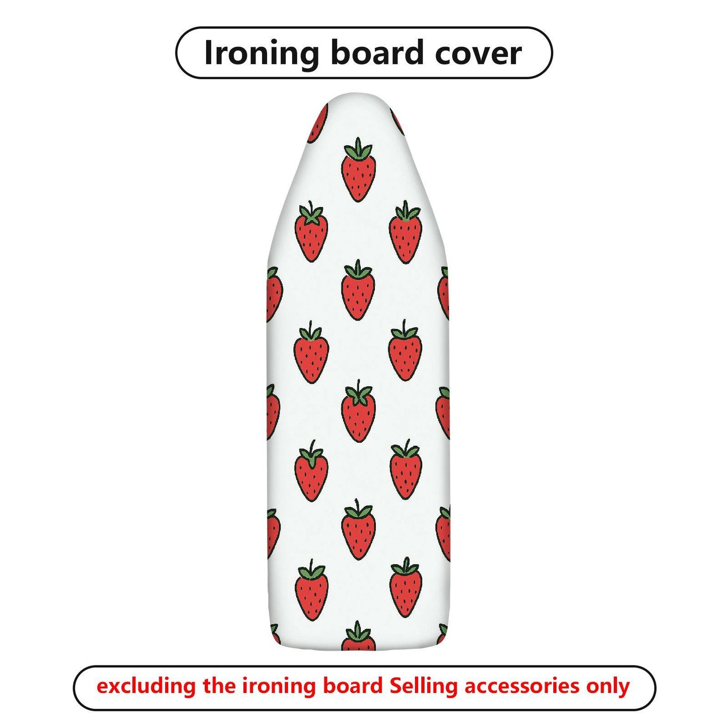 1-Piece Strawberry Pattern Red Fruit Print Cute  Ironing Board Cover, Universal Size, Without Board