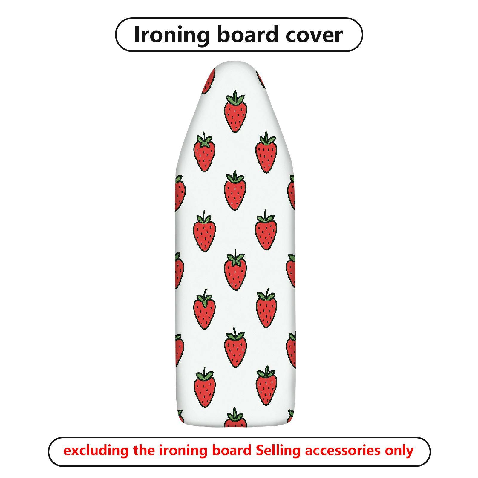 1-Piece Strawberry Pattern Red Fruit Print Cute  Ironing Board Cover, Universal Size, Without Board