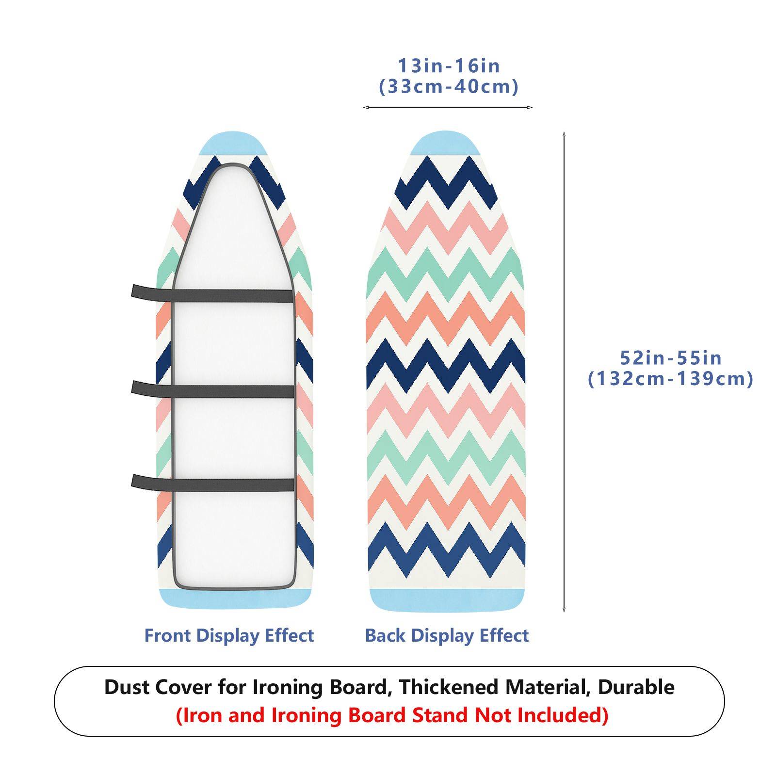 1-Piece Zigzag Chevron Pattern Colorful  Ironing Board Cover, Universal Size, Without Board