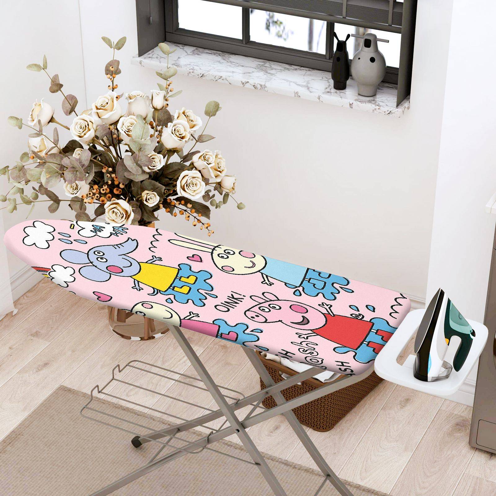 1-Piece Animal Fun  Ironing Board Cover, Universal Size, Without Board