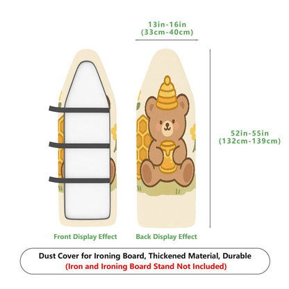 1-Piece Cute Bear Honey Floral  Ironing Board Cover, Universal Size, Without Board