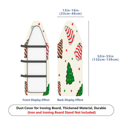 1-Piece Christmas Tree Star Bell  Ironing Board Cover, Universal Size, Without Board