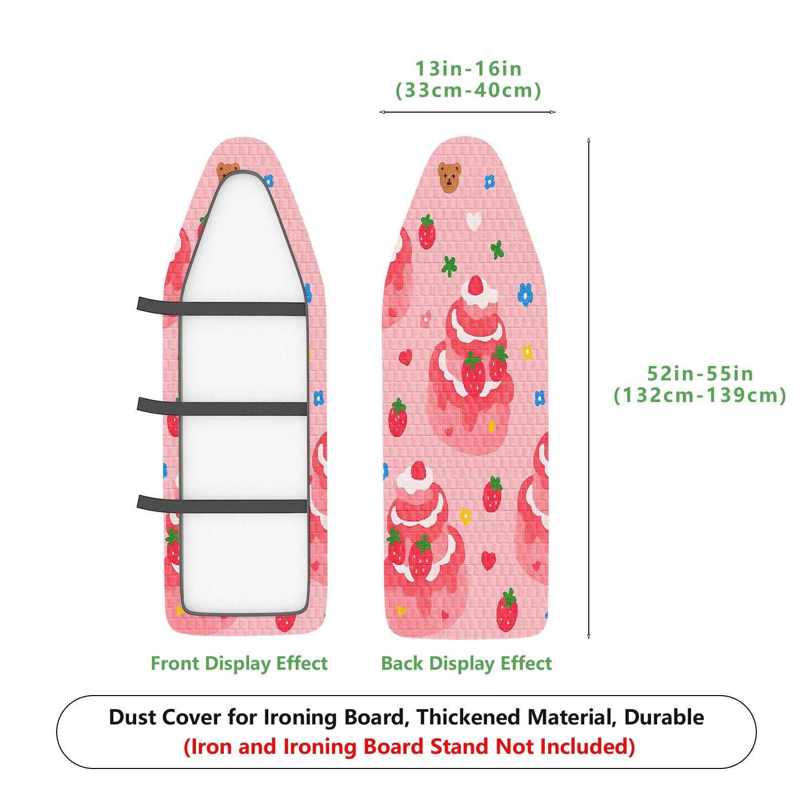 1-Piece Santa Claus Christmas Festive  Ironing Board Cover, Universal Size, Without Board