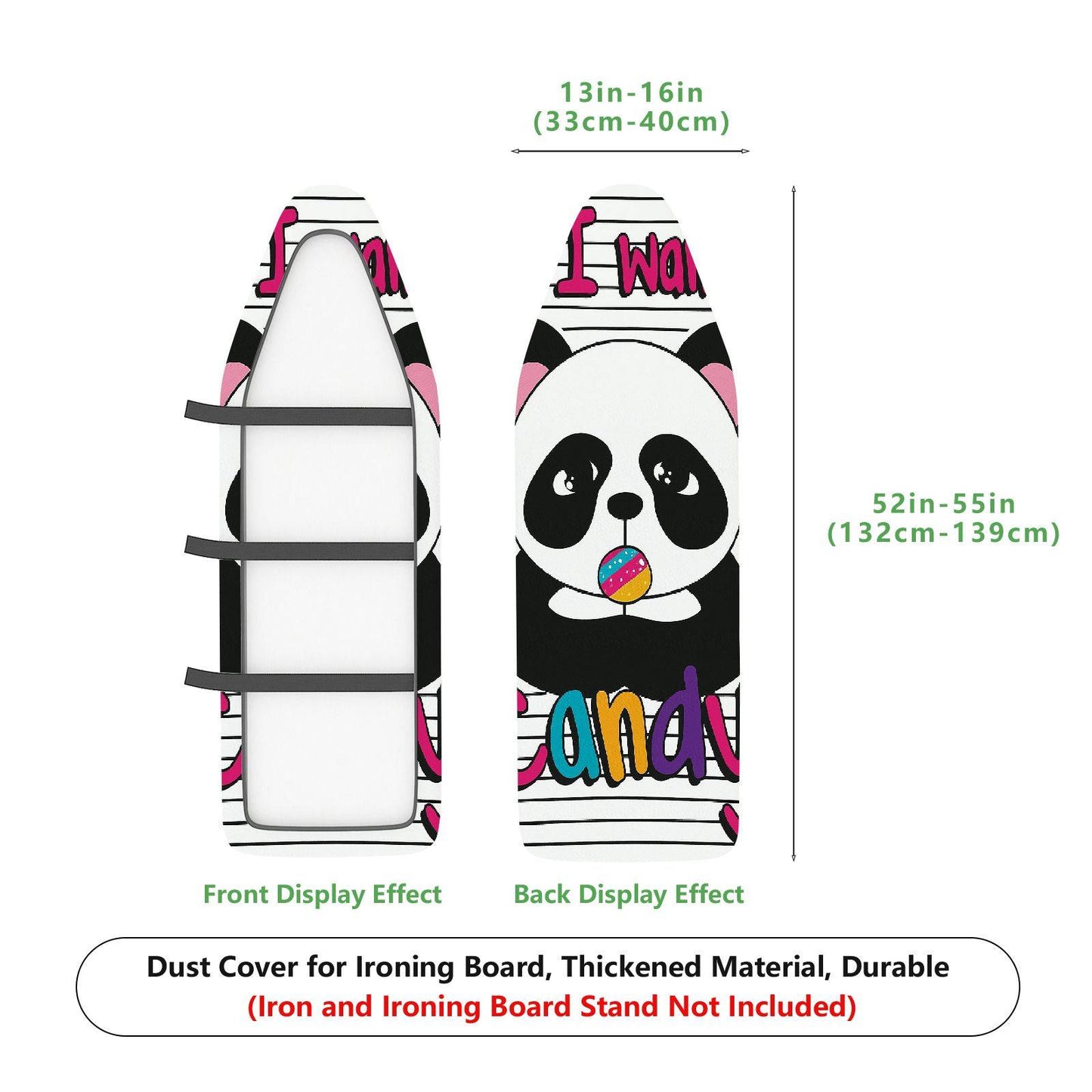 1-Piece Panda Cute  Ironing Board Cover, Universal Size, Without Board
