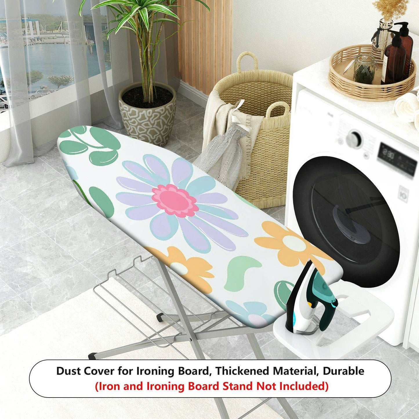1-Piece Floral Colorful Leaf Cute  Ironing Board Cover, Universal Size, Without Board