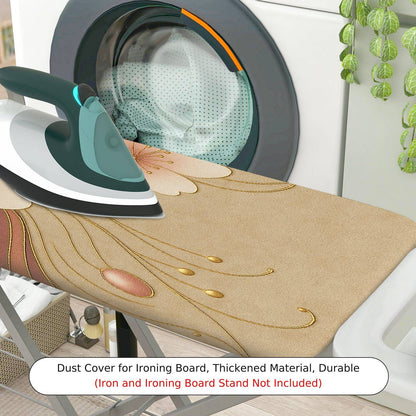 1-Piece Floral Beige Elegant  Ironing Board Cover, Universal Size, Without Board