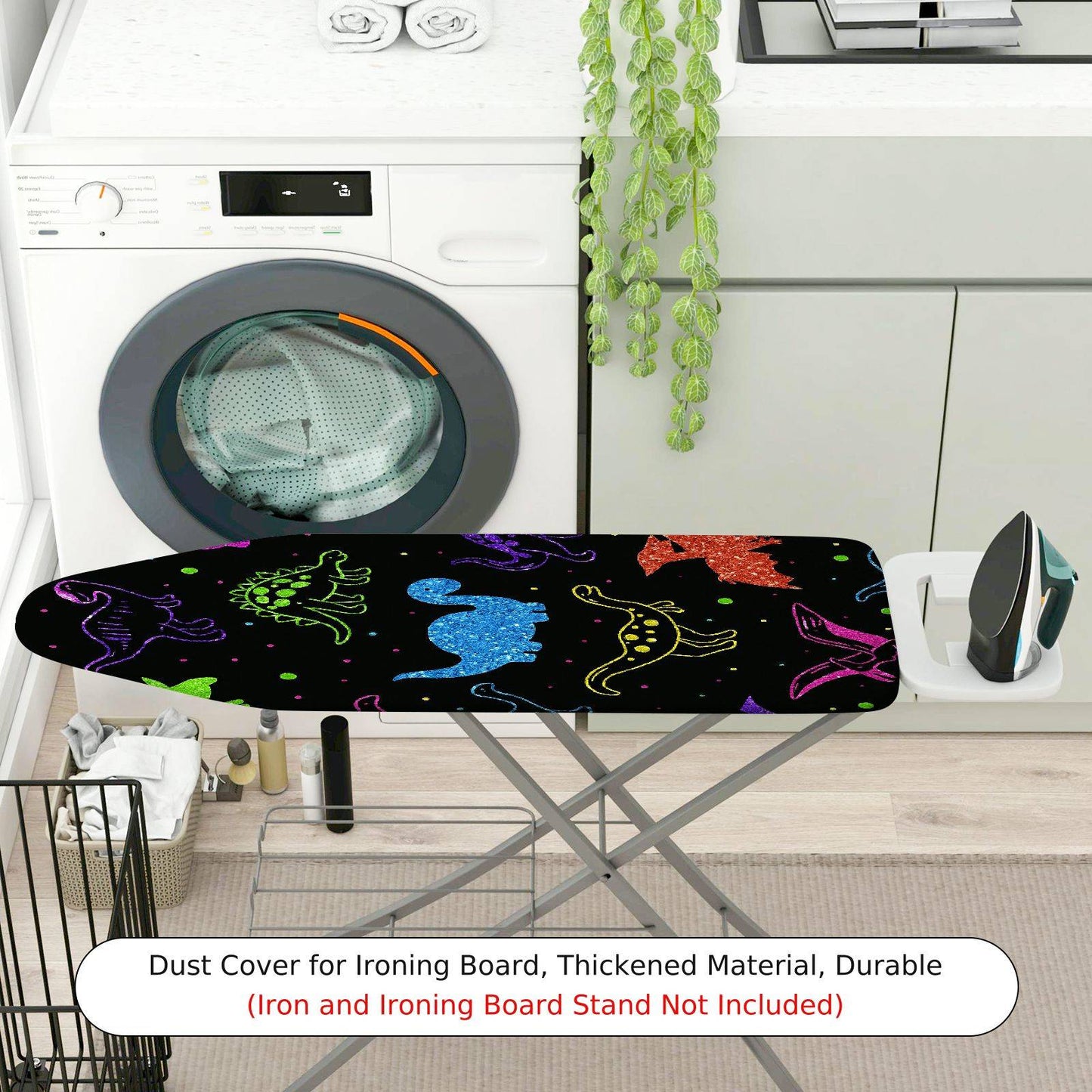 1-Piece Dinosaur Colorful Fun  Ironing Board Cover, Universal Size, Without Board
