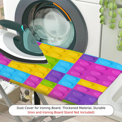 1-Piece Colorful Brick Pattern Fun Bright  Ironing Board Cover, Universal Size, Without Board