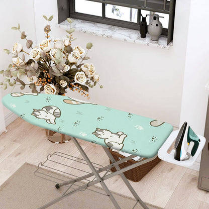 1-Piece Cat Paw Print Cute Green  Ironing Board Cover, Universal Size, Without Board