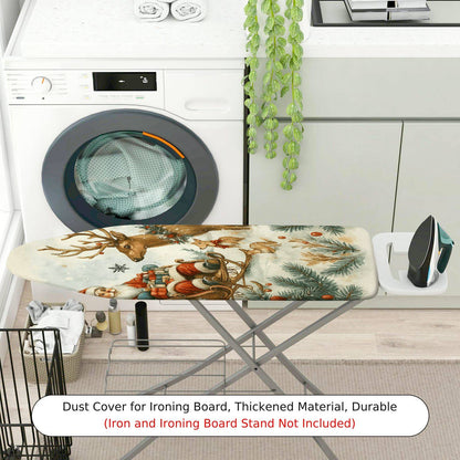 1-Piece Christmas Santa Reindeer  Ironing Board Cover, Universal Size, Without Board