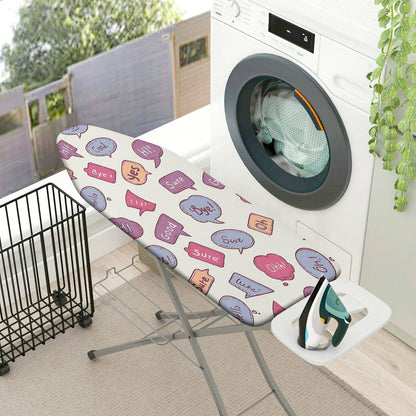 1-Piece Speech Bubble Colorful Fun  Ironing Board Cover, Universal Size, Without Board