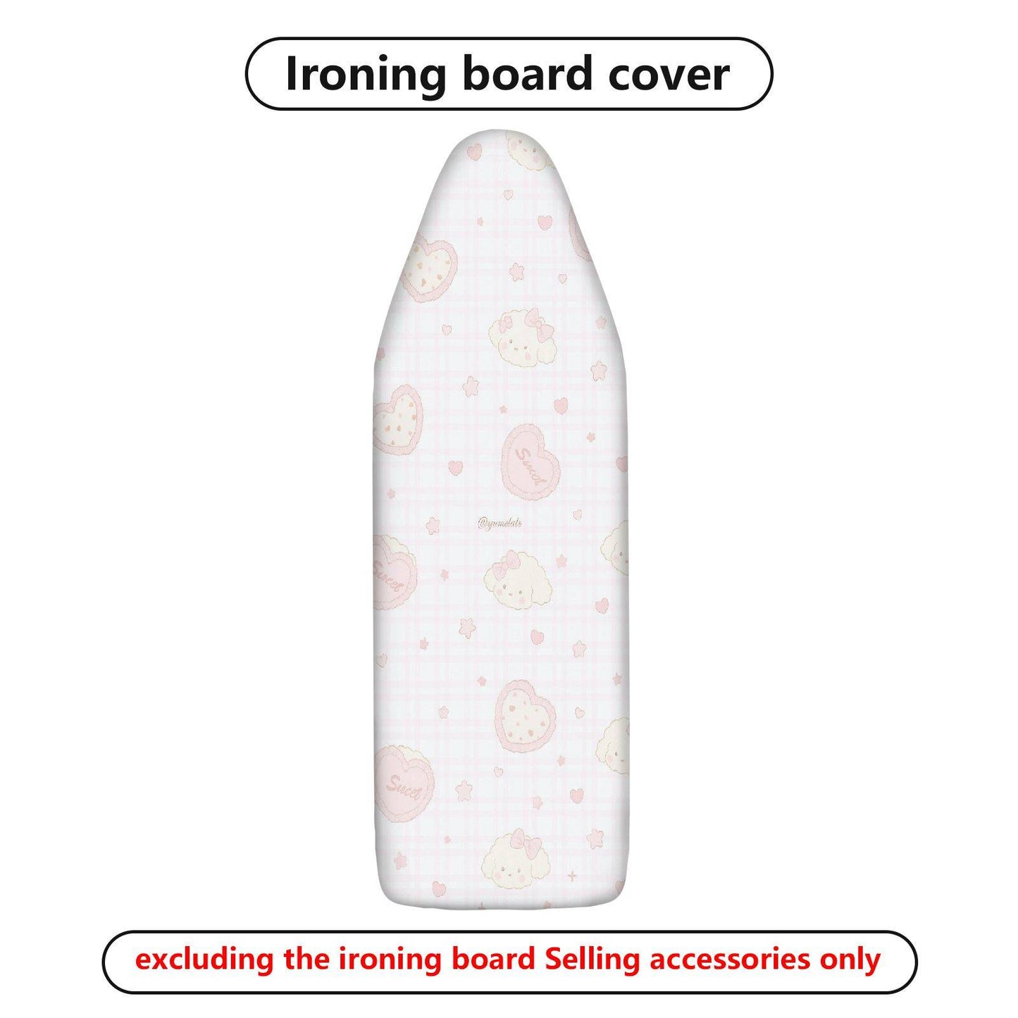 1-Piece Sweet Pink Cute  Ironing Board Cover, Universal Size, Without Board