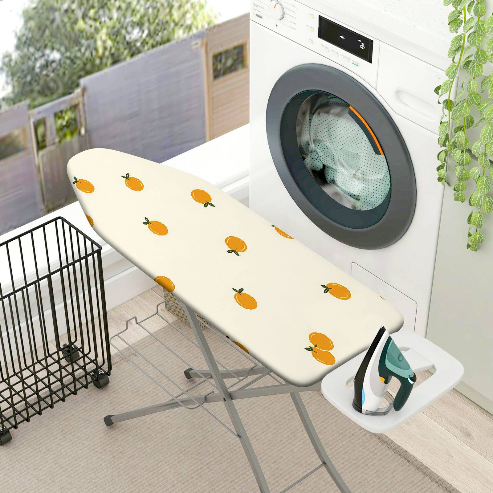 1-Piece Orange Fresh Fruit Pattern  Ironing Board Cover, Universal Size, Without Board