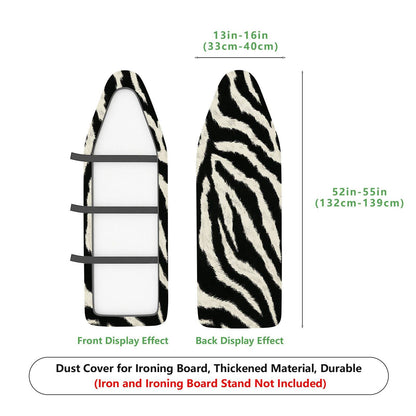 1-Piece Zebra Print Stripe Black White  Ironing Board Cover, Universal Size, Without Board