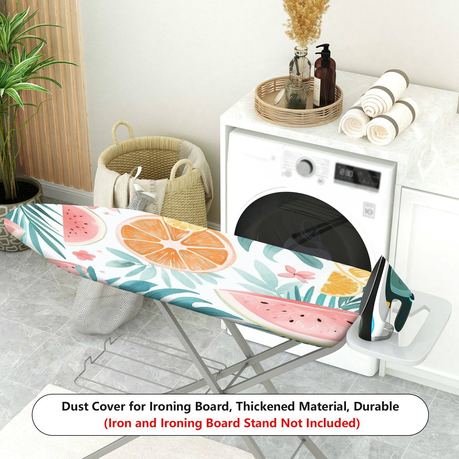 1-Piece Tropical Fruit Paradise Floral Pattern  Ironing Board Cover, Universal Size, Without Board