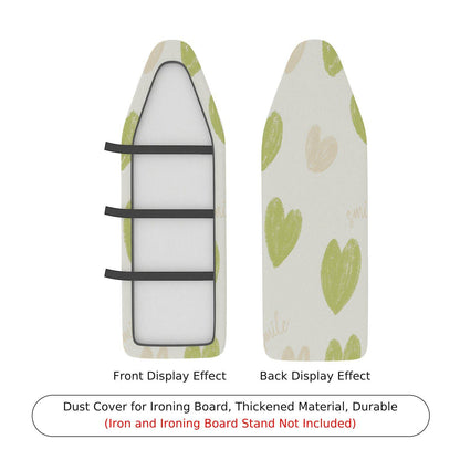 1-Piece Leaf Pattern Green Beige  Ironing Board Cover, Universal Size, Without Board