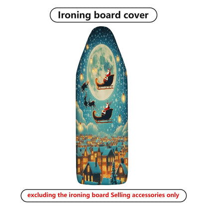 1-Piece Christmas Santa Reindeer Moon  Ironing Board Cover, Universal Size, Without Board