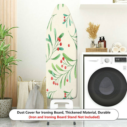 1-Piece Christmas Greenberry Leaf  Ironing Board Cover, Universal Size, Without Board