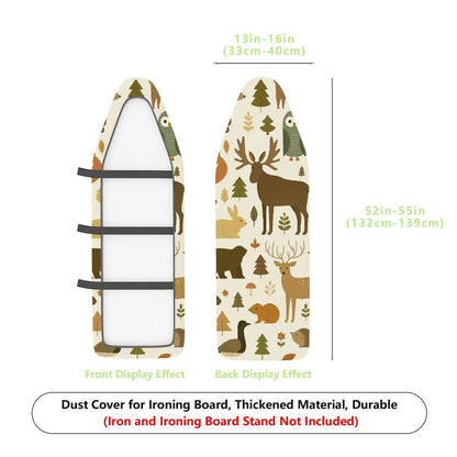 1-Piece Woodland Animal Forest Nature  Ironing Board Cover, Universal Size, Without Board