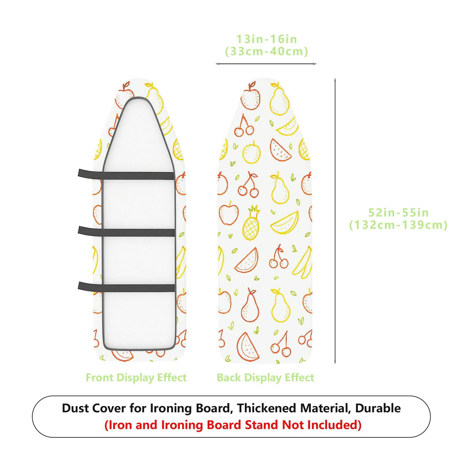 1-Piece Fruit Pattern Colorful Fun  Ironing Board Cover, Universal Size, Without Board