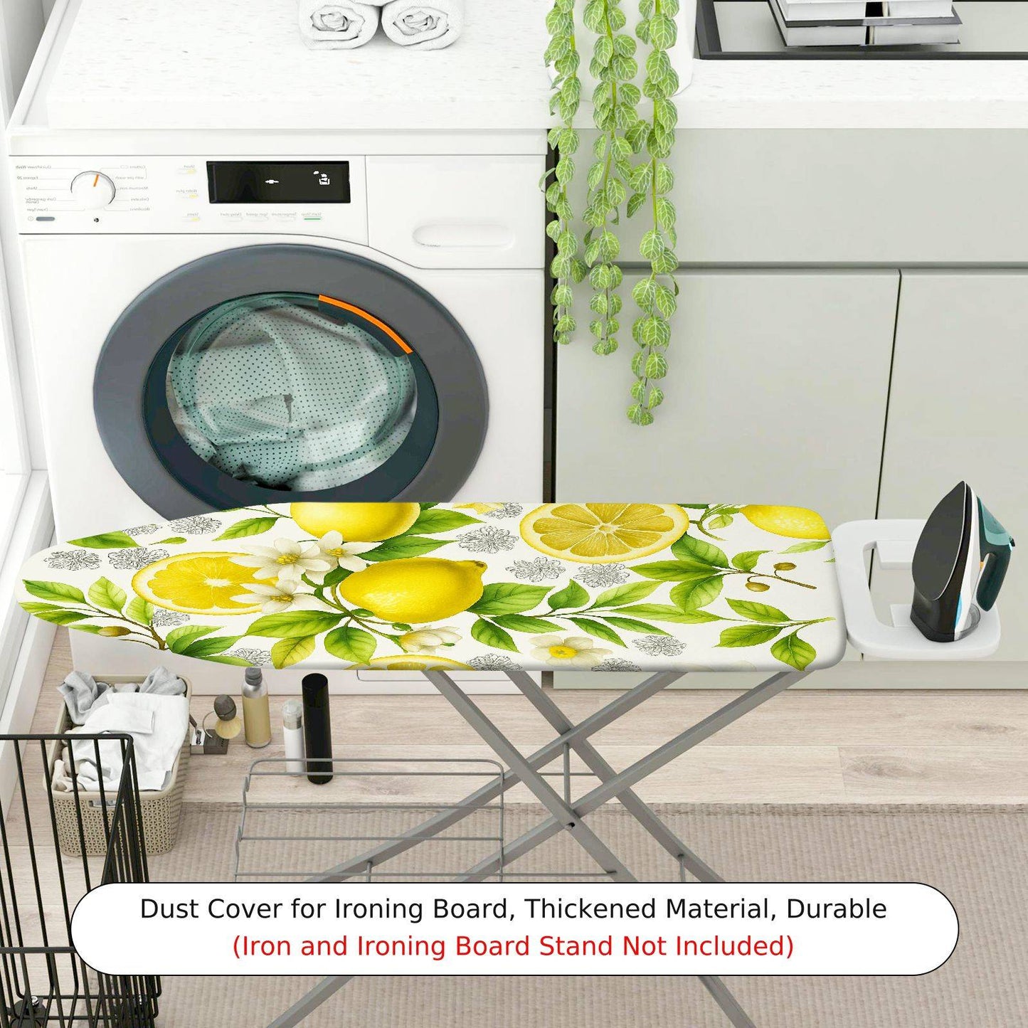 1-Piece Lemon Fruit Floral  Ironing Board Cover, Universal Size, Without Board