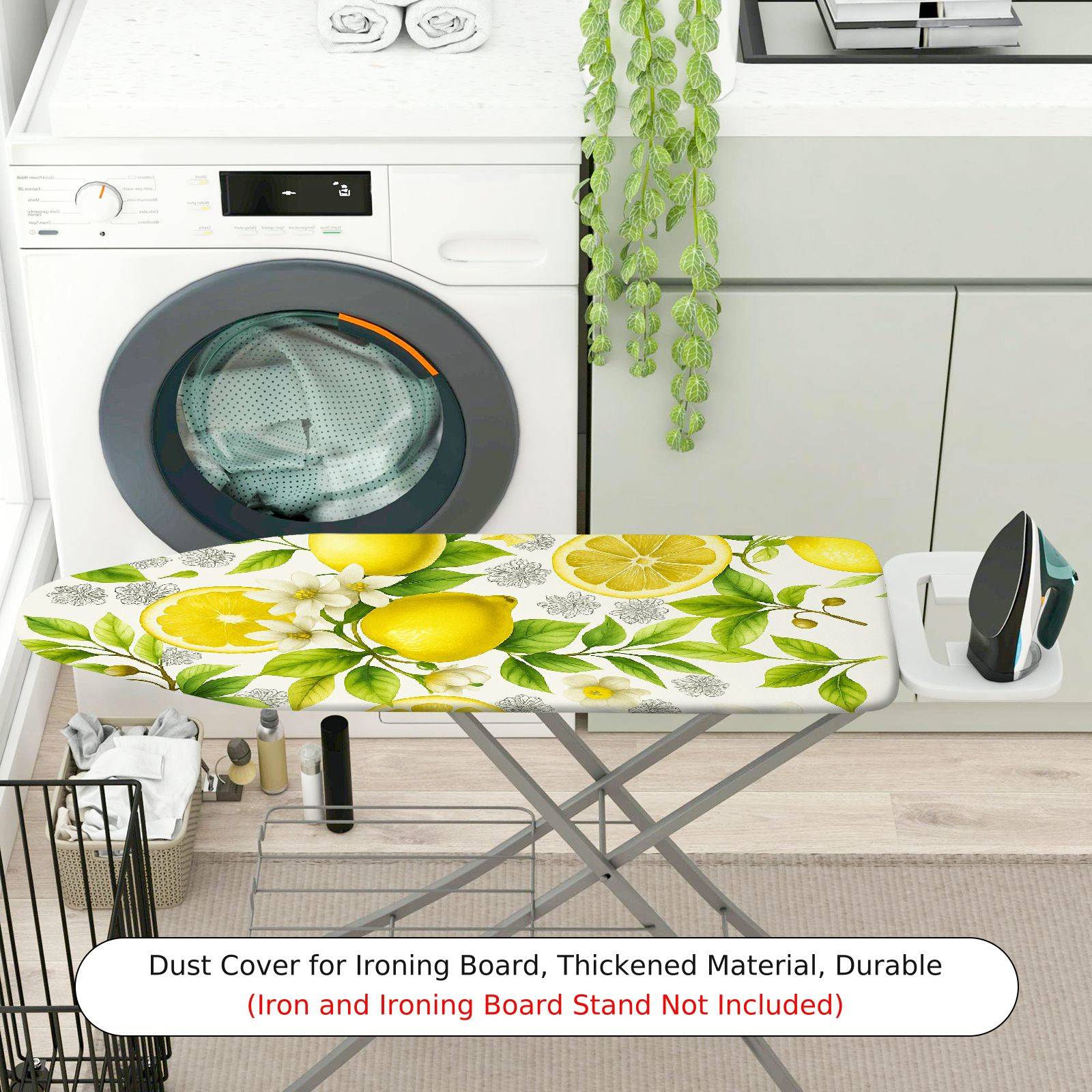 1-Piece Lemon Fruit Floral  Ironing Board Cover, Universal Size, Without Board