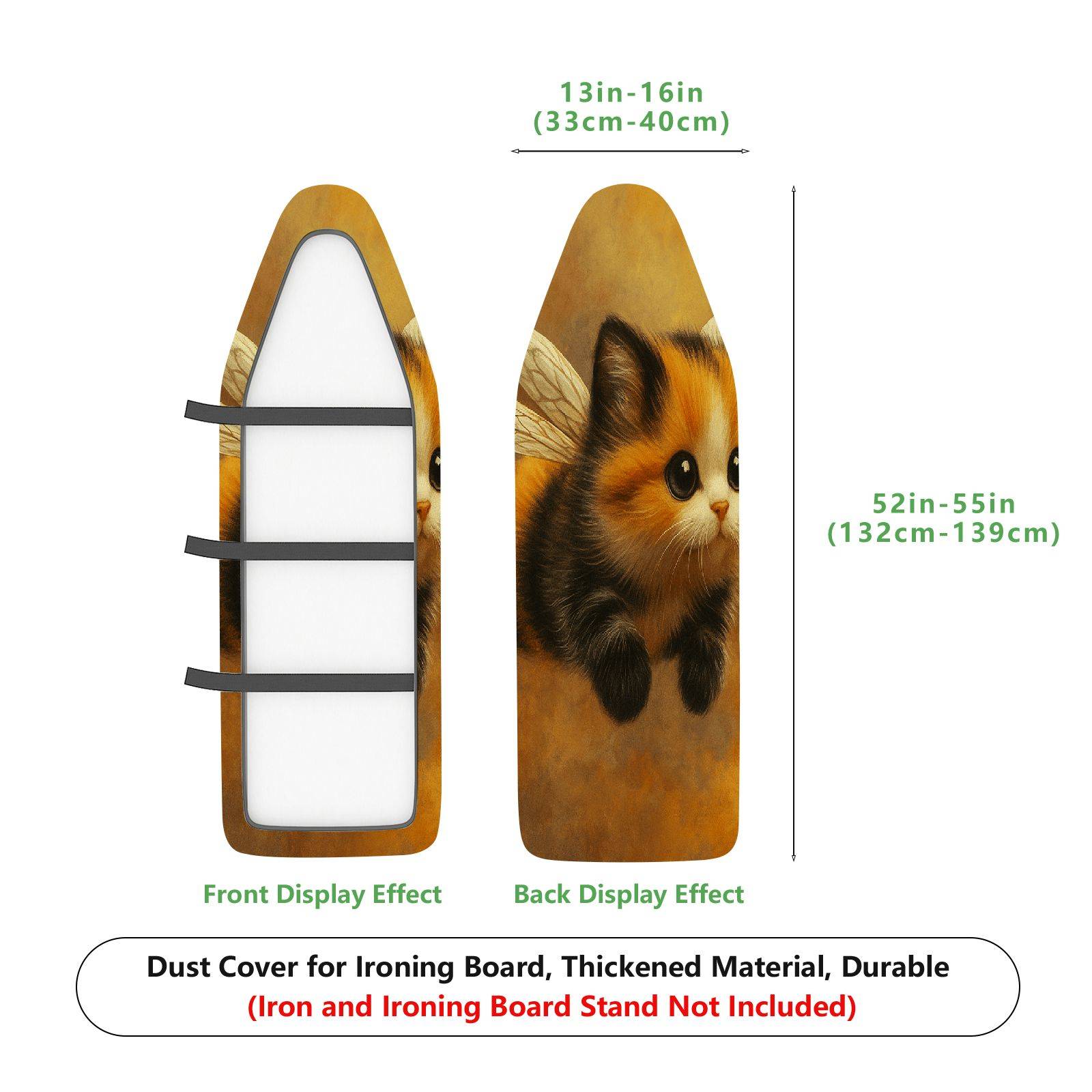 1-Piece Cute Cat Wings Artistic  Ironing Board Cover, Universal Size, Without Board