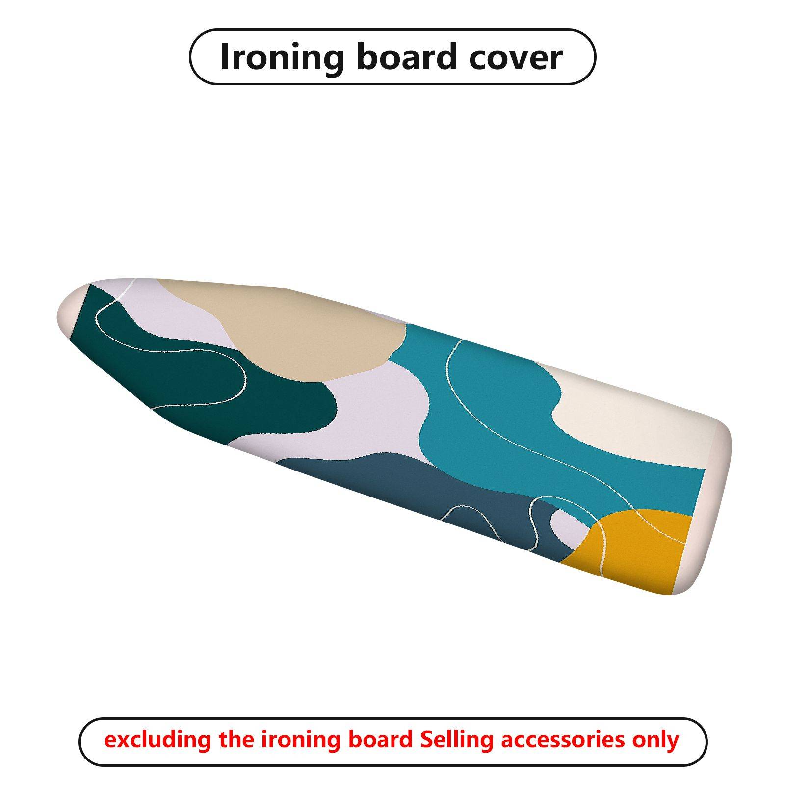 1-Piece Abstract Art Colorful Modern  Ironing Board Cover, Universal Size, Without Board