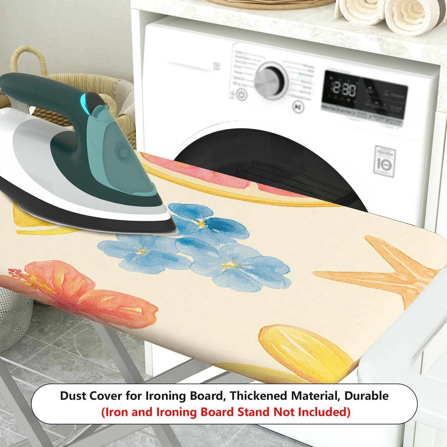 1-Piece Floral Fruit Tropical  Ironing Board Cover, Universal Size, Without Board