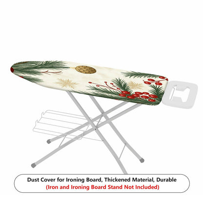 1-Piece Christmas Pine Cone Berry  Ironing Board Cover, Universal Size, Without Board