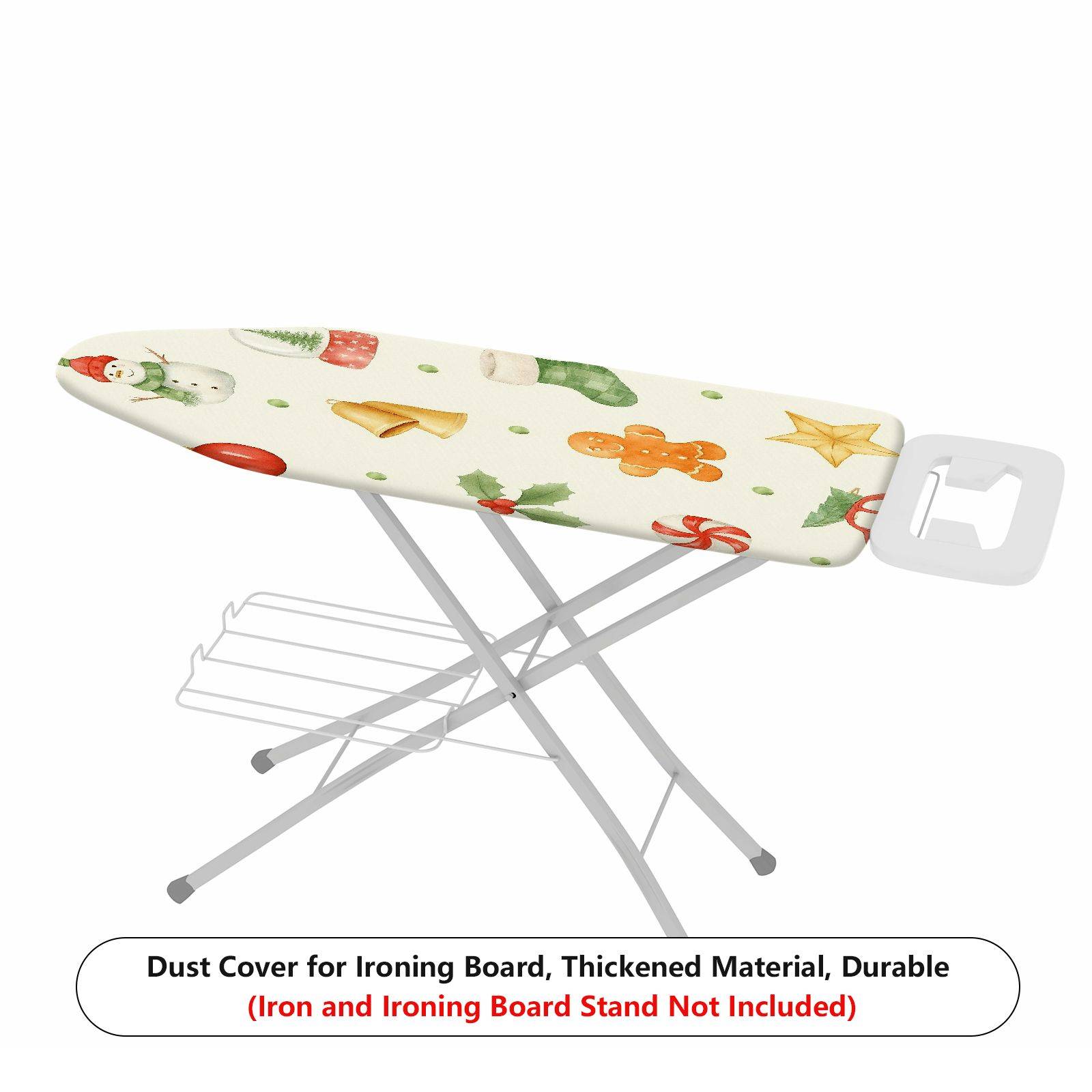 1-Piece Christmas Snowman Gingerbread  Ironing Board Cover, Universal Size, Without Board