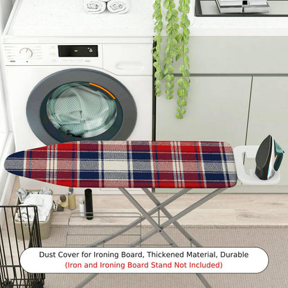 1-Piece Plaid Red Blue  Ironing Board Cover, Universal Size, Without Board