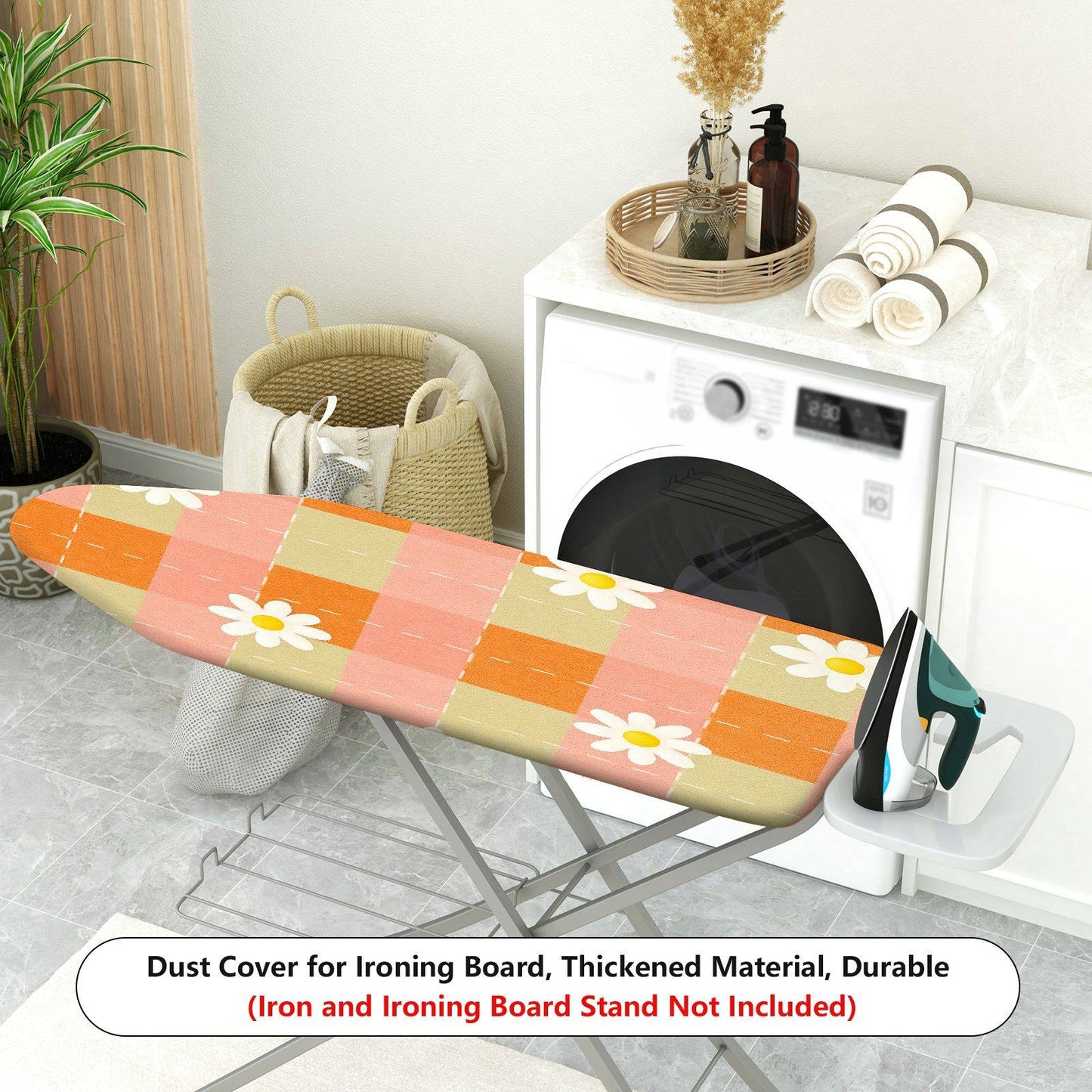 1-Piece Floral Plaid Daisy  Ironing Board Cover, Universal Size, Without Board