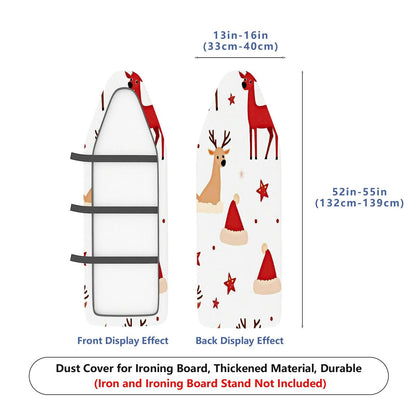 1-Piece Christmas Reindeer Santa  Ironing Board Cover, Universal Size, Without Board